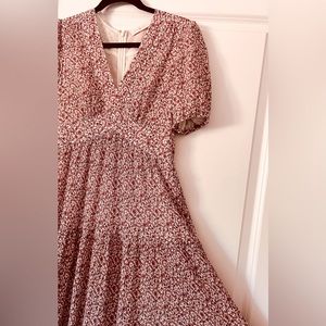 Tory Burch floral short-sleeve midi dress